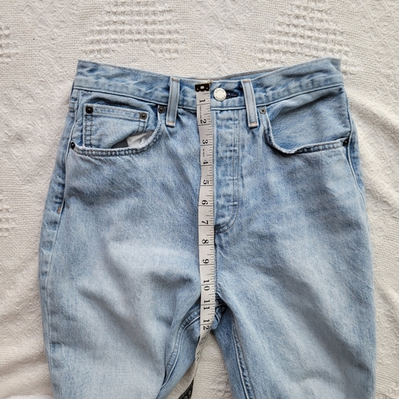 Denim Forum The Joni High Rise Loose 29L Super High-Waisted Distressed Jeans - Picture 8 of 10
